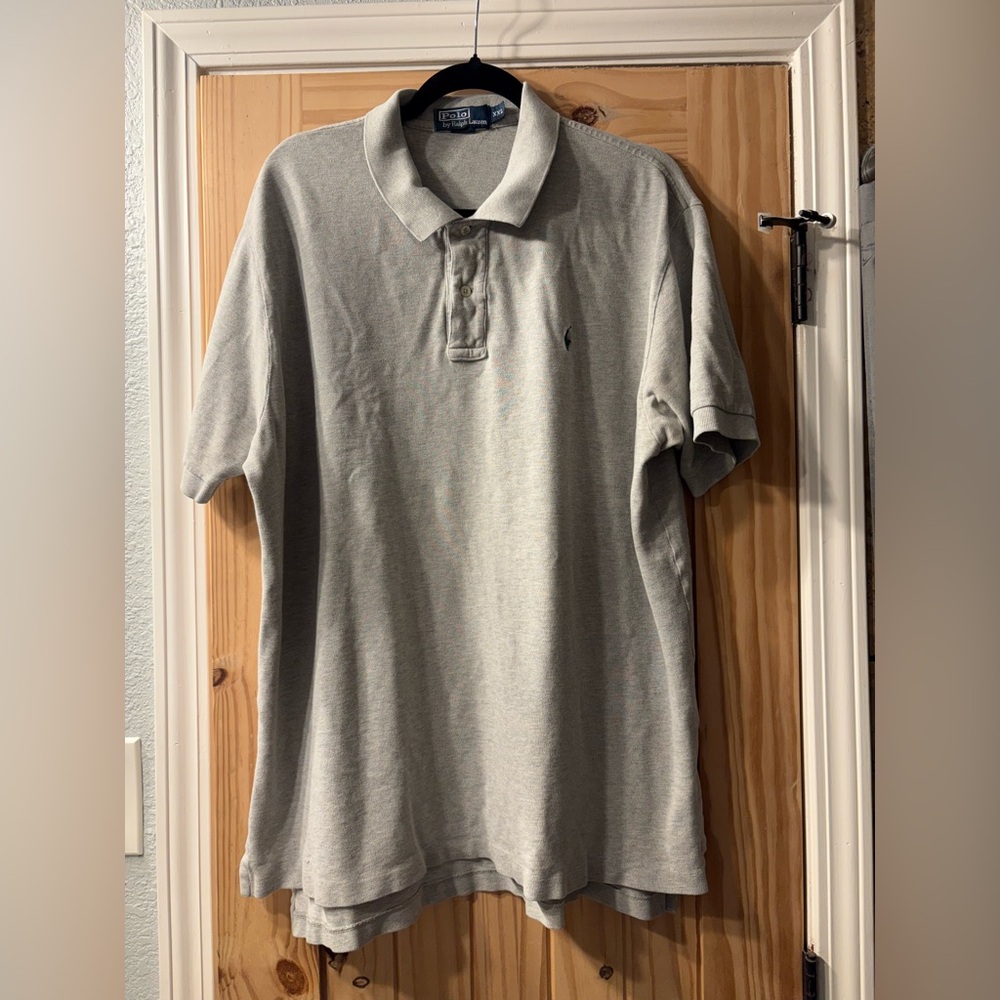 Polo Ralph Lauren Men’s Polo Shirt XXL Gray Flawed Small Hole